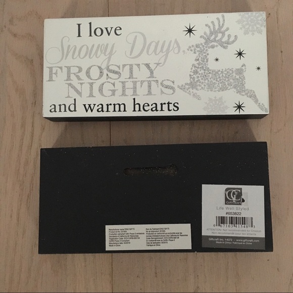 ❄️Holiday Wood Sign “I love ❄️ Days, ⛄️and warm❤️” - Picture 2 of 4